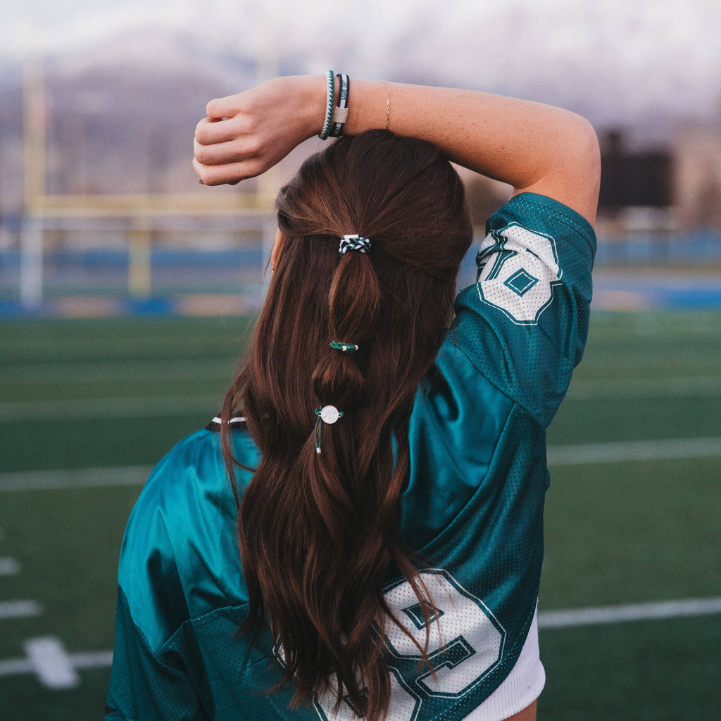 Hair Tie + Bracelet - Game Day (Green)