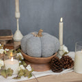 5.5" GREY BOUCLE PUMPKIN