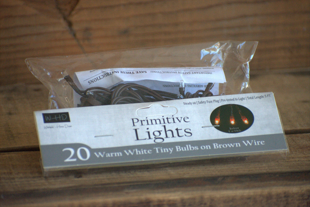 20 Bulb Primitive RICE String Lights 5ft