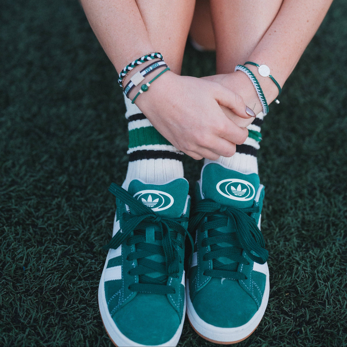 Hair Tie + Bracelet - Game Day (Green)