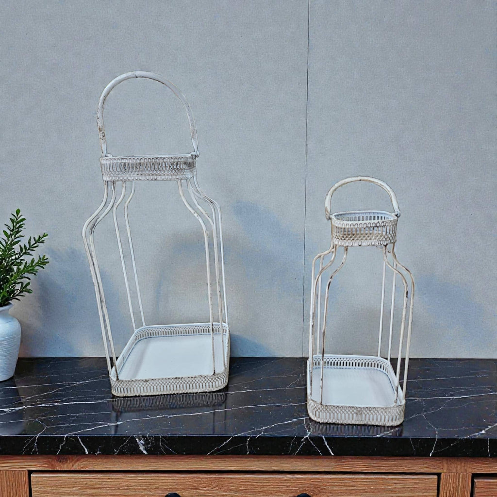 Milk Lanterns Set of 2