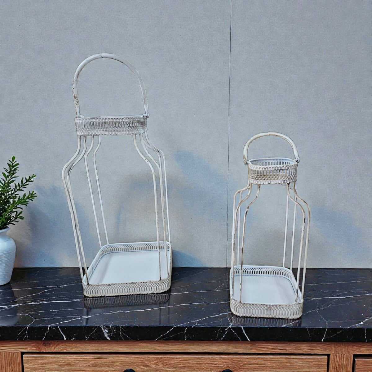 Milk Lanterns Set of 2