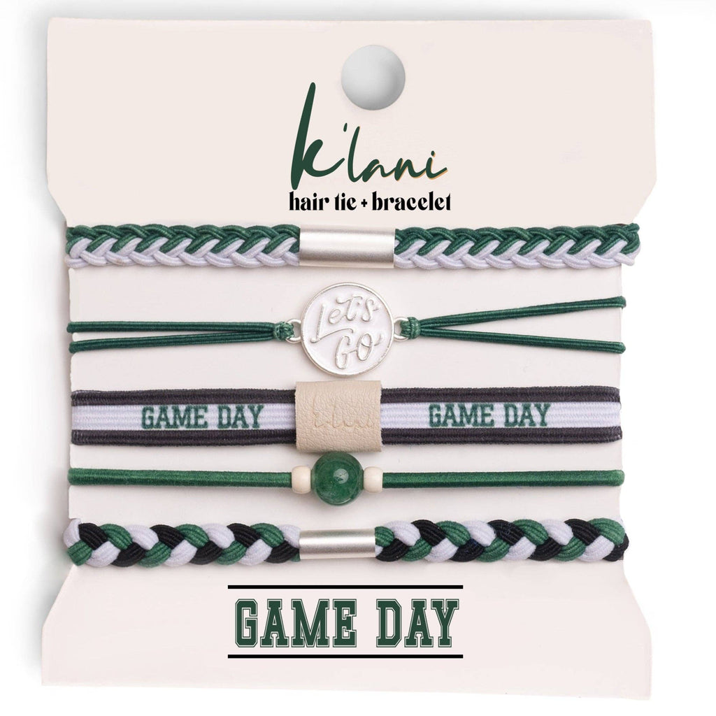 Hair Tie + Bracelet - Game Day (Green)