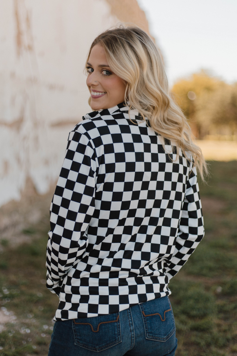 Checkered 1/4 Zip