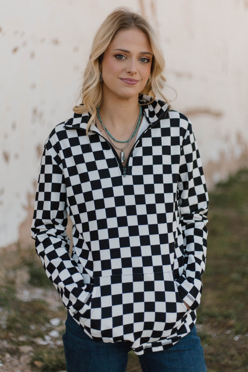 Checkered 1/4 Zip