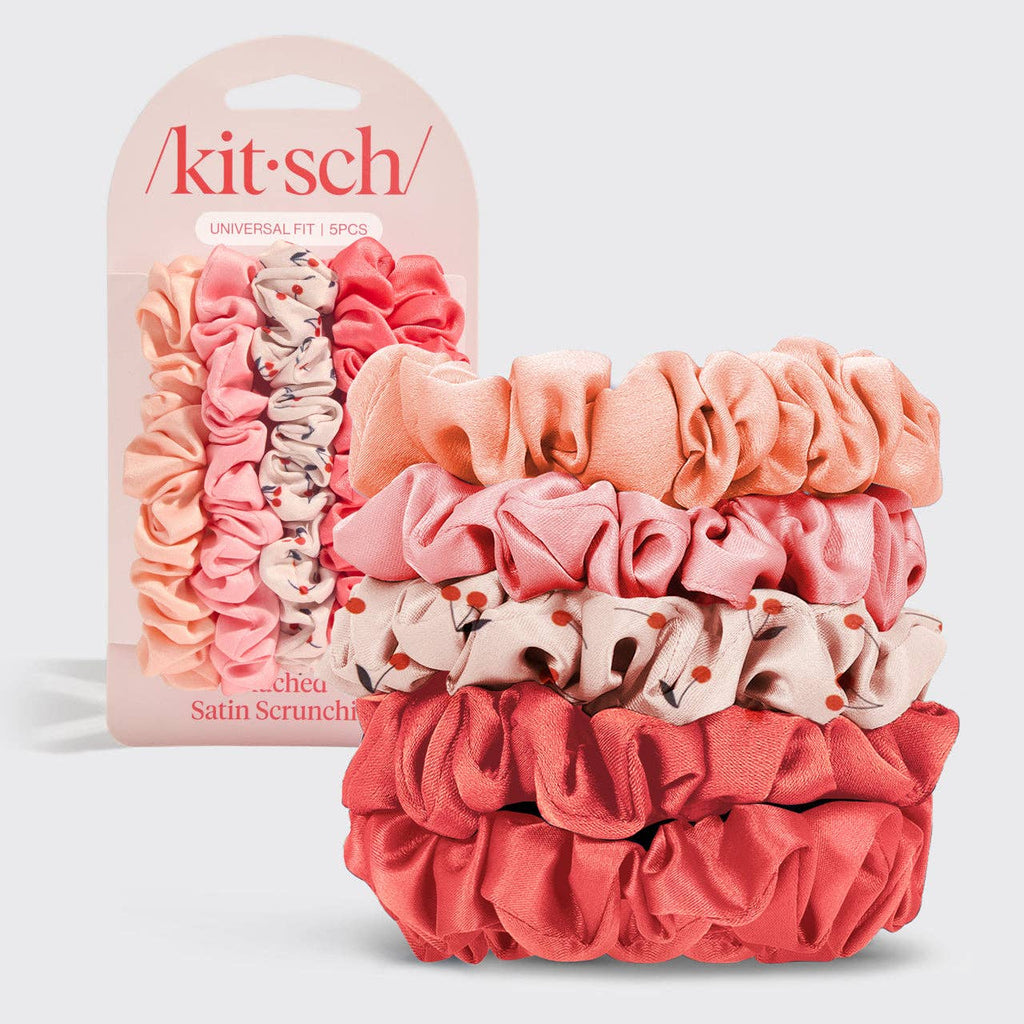 Ruched Satin Scrunchies