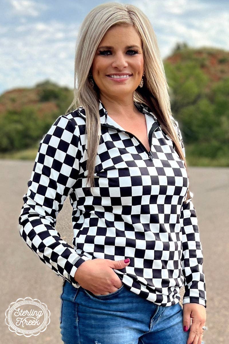 Checkered 1/4 Zip